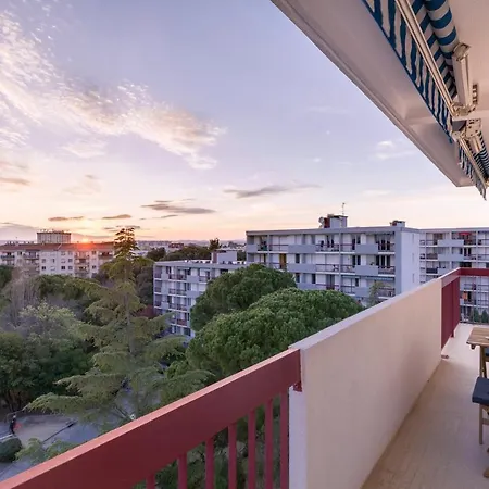 2 Chambres, Dernier Etage, Parking Gratuit Dans Residence, Balcon & Coucher De Soleil Apartment Montpellier