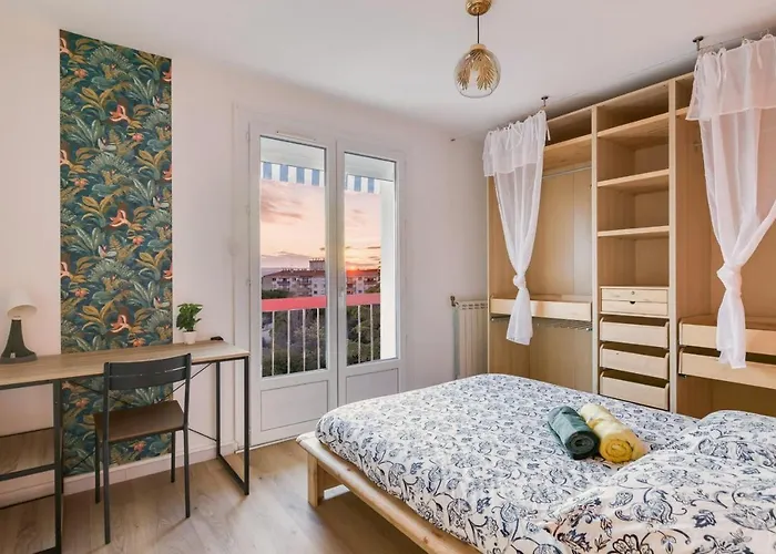 Floor - 2 Chambres, Free Wifi & Parking & Sunset By Immoconciergerie 아파트 몽펠리에